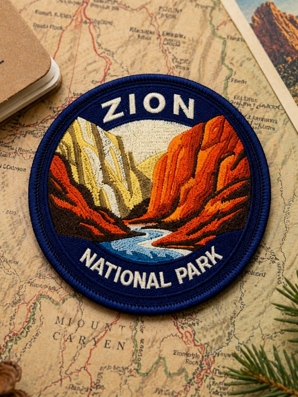 Zion National Park Embroidered Patch: Utah Canyon Desert Souvenir (3 Inch)